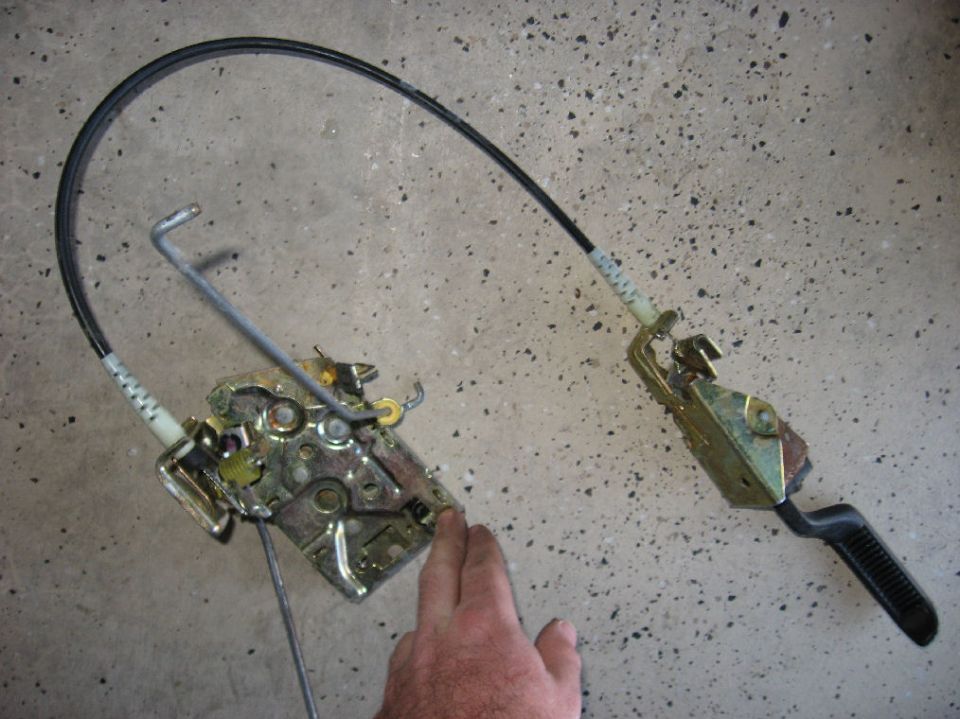 Cable-operated latches from a 92-96 Bronco/F-Series.
