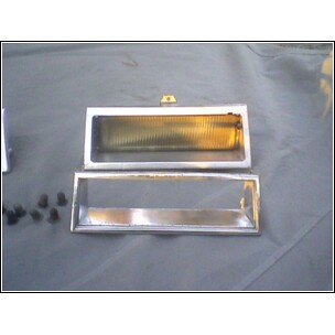 1972 Ford Ranchero - A disassembled side marker light assembly for a Ford Ranchero is shown with its components laid out.