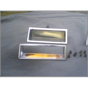 1972 Ford Ranchero - Two rectangular marker lights, likely for a vehicle, are shown with their chrome bezels and mounting screws.