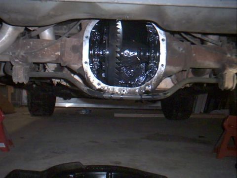 1996 Ford Crown Victoria - Close-up view of a vehicle's rear differential assembly, showing the internal gears.