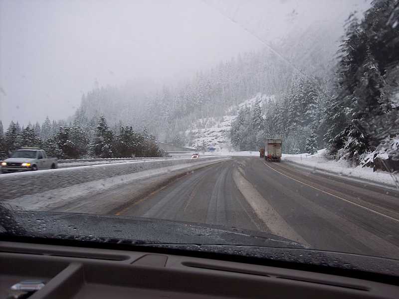 I-5 Southbound Siskyous 6% Grade Climb - Chains required, except for 4x4.  Made the climb in 2wd without chains no problem.