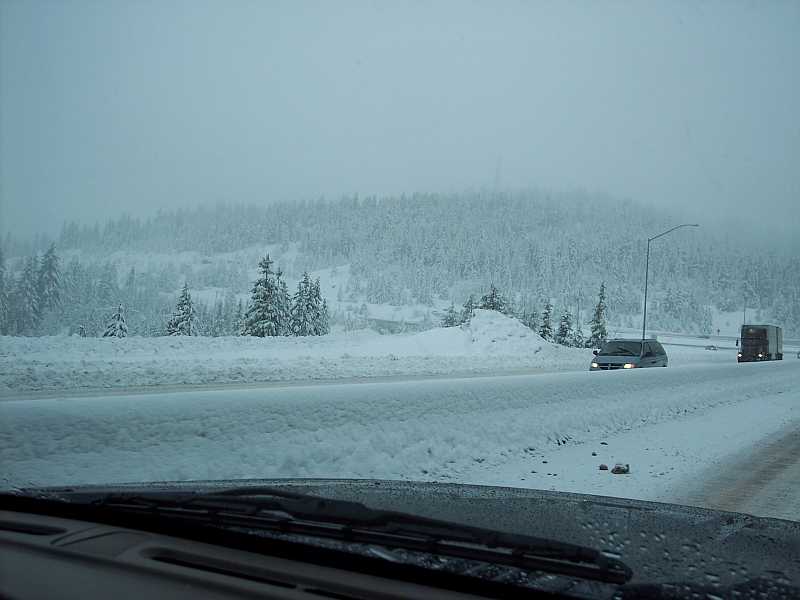 I-5 Southbound Siskyous 6% Grade Climb - Chains required, except for 4x4.  Made the climb in 2wd without chains no problem.