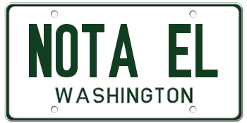 1967 Ford Ranchero - A Washington state license plate with the text 'NOTA EL' is shown.