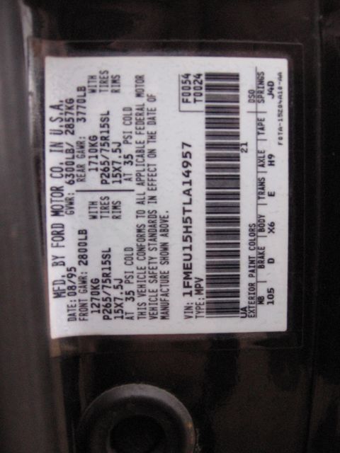 1967 Ford Mustang - This vehicle identification label shows manufacturing details and VIN, indicating it is not a 1967 Ford Mustang.