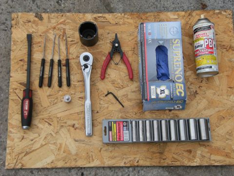1992 Ford F-150 - Here are the tools you will need to remove the hub and rotor assembly.