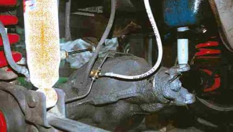 1979 Ford Bronco - New front extended brake line.