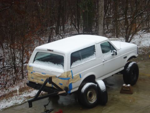 1996 Ford Bronco - in snow 1-17-08