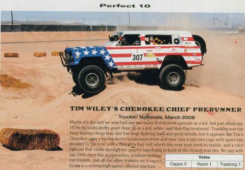 1990 Ford Bronco - Tim Wiley's Cherokee Chief Prerunner, seen at Truckin' Nationals in March 2006.