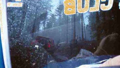 1979 Ford Bronco - First trail, bad pic of Doug winching up.