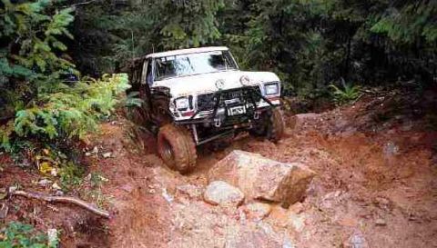 1979 Ford Bronco - Berne comming up the trail.
