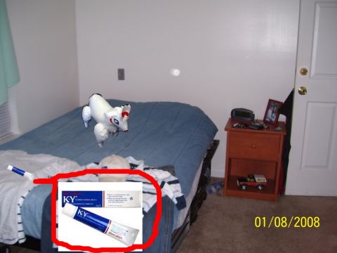 1993 Ford Bronco - A toy Bronco is visible on a nightstand in a bedroom, with a date stamp of 01/08/2008.