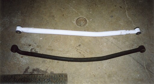 New tracbar vs. stock (and bent)