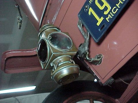 1912 Ford Model T - Tail lamp bracket and "Neverout" license plate bracket