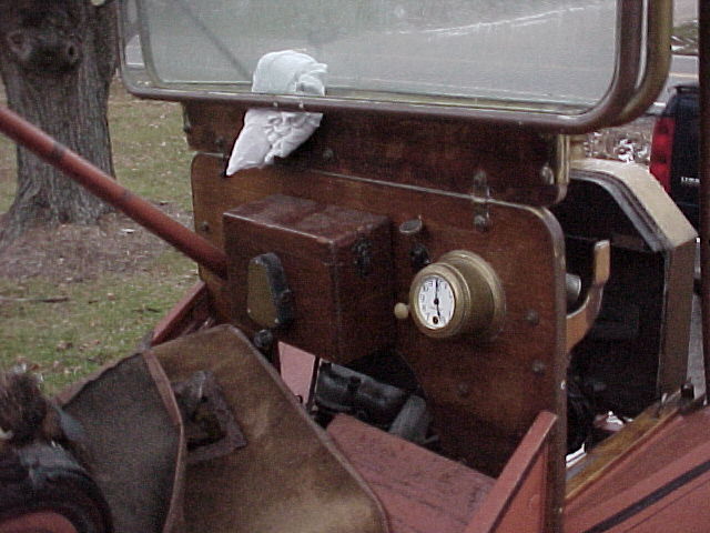 Clock is for a larger brass era car