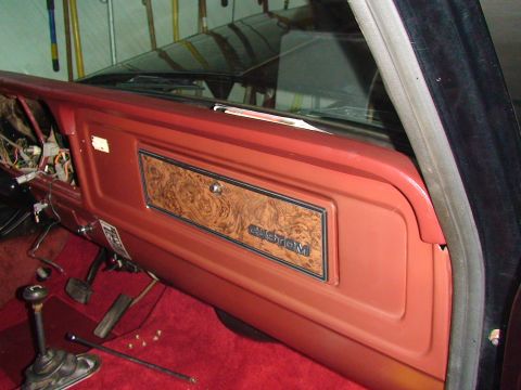 1979 Ford F-150 - Interior view of a 1979 Ford F-150 showing the door panel and dashboard details.