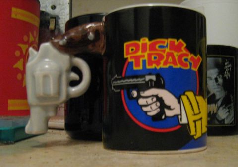 1988 Mercury Grand Marquis - A mug Dick Tracy artwork and a unique handle shaped like a revolver.