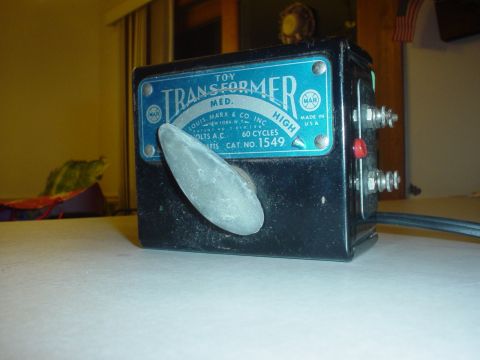 2000 Ford Crown Victoria - Vintage Louis Marx & Co toy transformer, model 1549, with adjustable voltage settings.