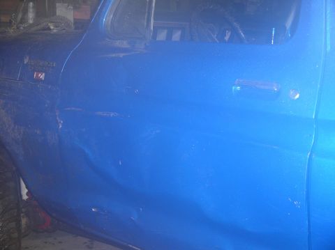 1979 Ford Bronco - Drivers side door, not as bad as the passenger door.