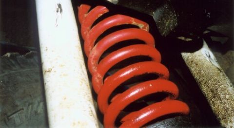 1979 Ford Bronco - Bashed all four front shocks on the shock brackets. Dont recall when.