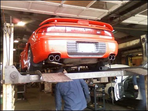 1991 Mitsubishi 3000GT - IPS Quad tip exhaust... under the knife!
