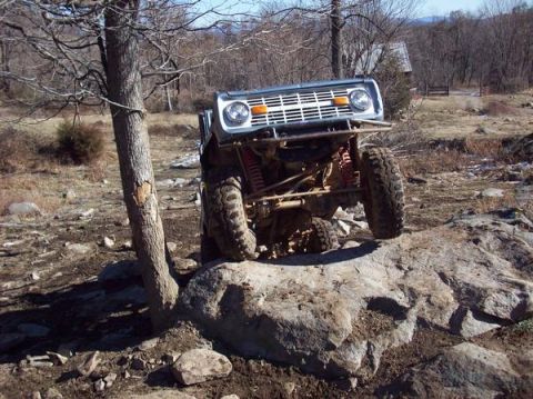 1978 Ford Bronco - This 1978 Ford Bronco is navigating a rocky off-road course.