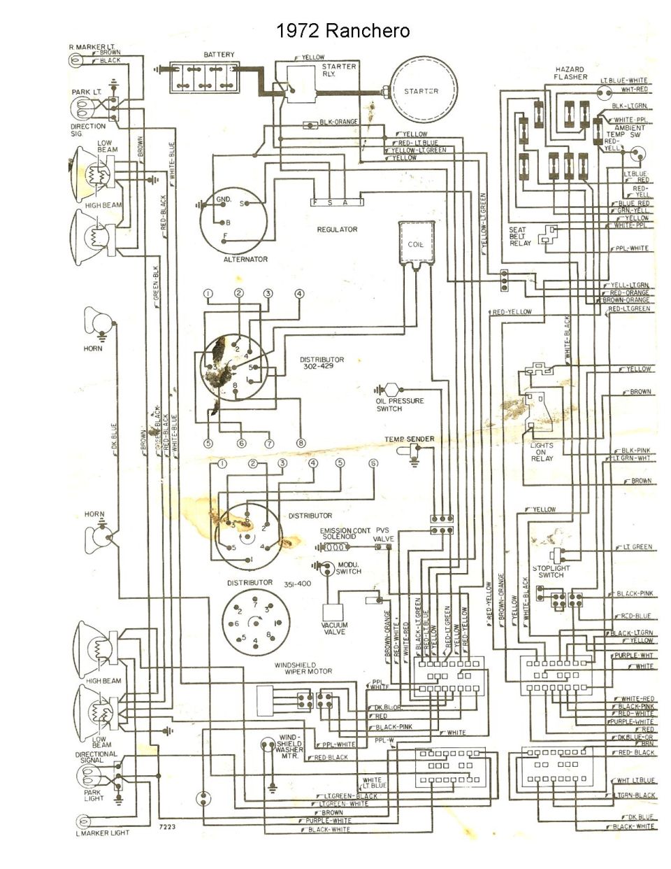 '72 Ranchero 1 Wiring Diagram