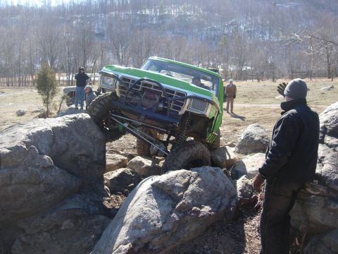 1978 Ford Bronco - This 1978 Ford Bronco is navigating a challenging rock crawling course.