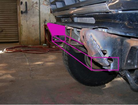 1985 Ford Bronco - Proposed crossmember
