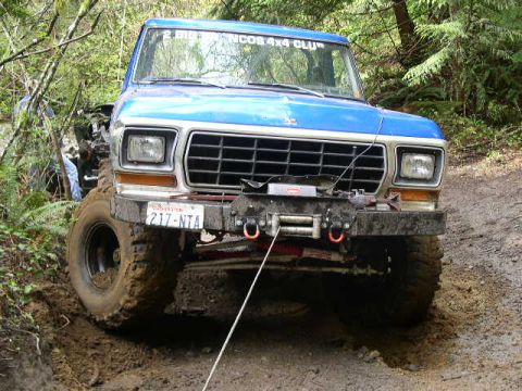 1979 Ford Bronco - More winching.....until I broke the winch cable hold down, so no winch....