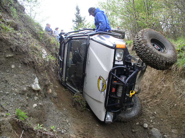 Came across this yota flipped on its side