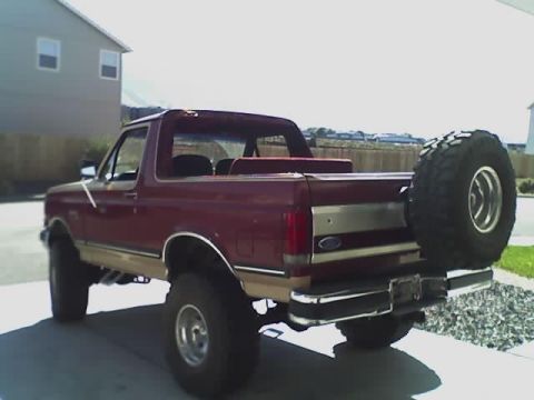 1991 Ford Bronco - Top off from the rear. Back when I had the Super Swampers on it.