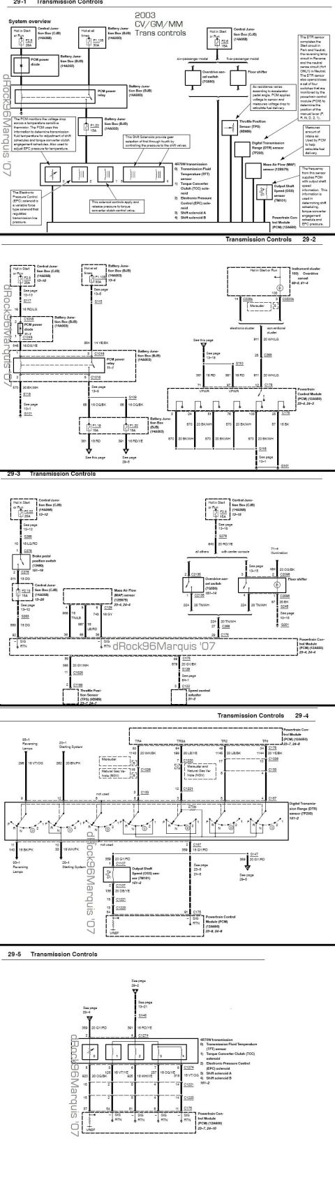 1996 Mercury Grand Marquis - 2003 CV/GM/MM Electronic Transmission Controls