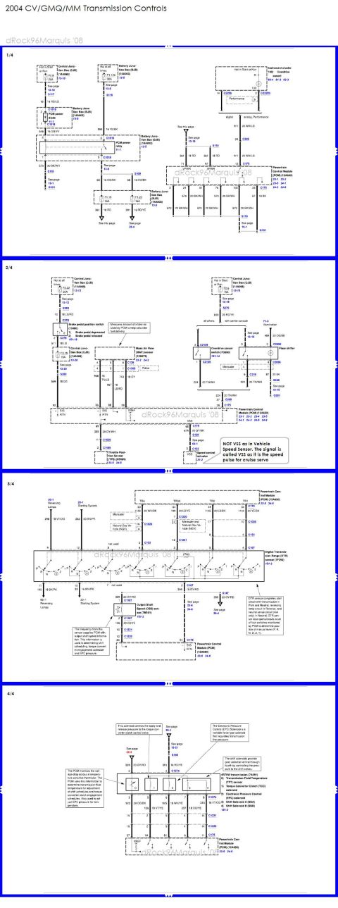 1996 Mercury Grand Marquis - 2004 CV/GM/MM Electronic Transmission Controls