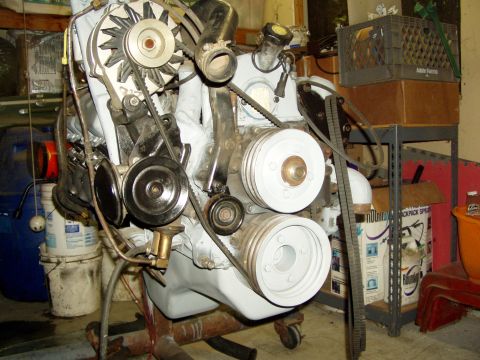 1988 Ford F-250 - Bigger view of Idler Pulley I added for alternator belt.