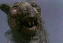 1993 Ford Bronco - A close-up of a grotesque mutant rabbit with a distorted face and visible fangs.