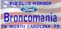 1992 Ford Mustang - A Ford Bronco club membership card displays 'Broncomania' and club details.