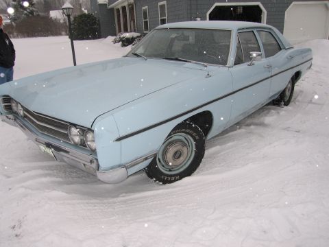 1991 Ford LTD Crown Victoria - Light blue 1969 Ford LTD sedan in snow.