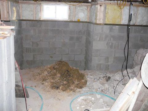 1997 Mercury Grand Marquis - 2nd section cinder block wall complete