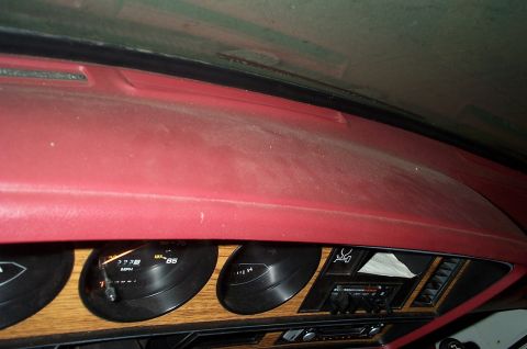 1996 Ford Bronco - Interior view of a vehicle's dashboard, showing gauges and radio controls.