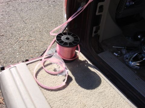 1983 Ford Bronco - i got some 14AWG monster wire. i only want to do this once. i removed the rear pillar panel and the top steel trim panel. i then looked to…