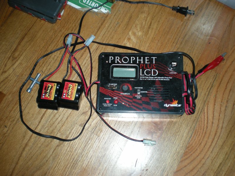 Prophet Plus LCD battery charger with two 2000mAh batteries