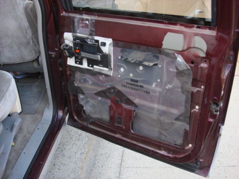 1983 Ford Bronco - here is the stripped door. this was just after the door panel was removed.