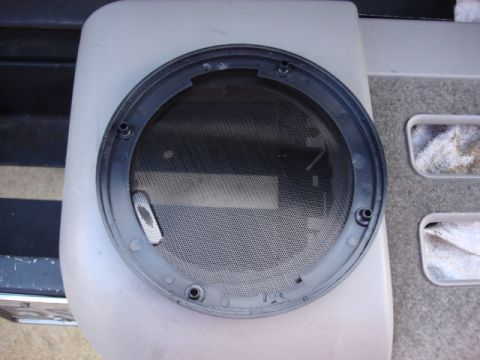 1983 Ford Bronco - Here is the back side of the new grill. it normally screws to the speaker and sandwhiches the door.