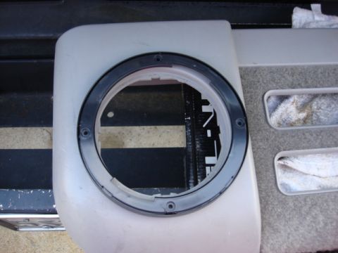 1983 Ford Bronco - to install the grill was easy center the cover the old speaker opening. Mark the 4 mounting holes.