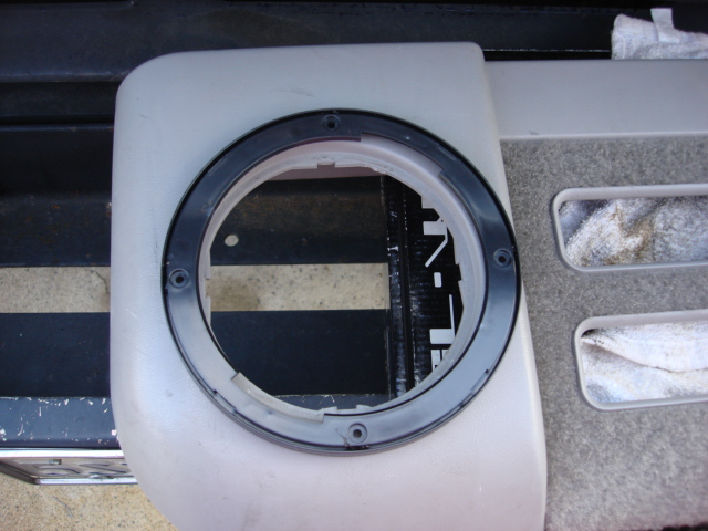 to install the grill was easy center the cover the old speaker opening. Mark the 4 mounting holes.