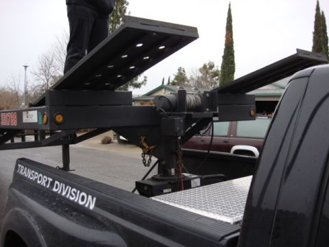 1983 Ford Bronco - if the car can not run up the ramps here is the tool to pull them up.