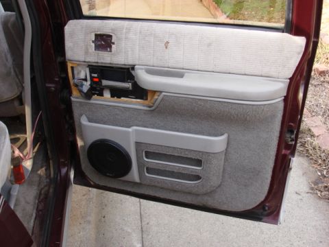 1983 Ford Bronco - here is the door panel reinstalled.all that is left here is the switch trim panel.