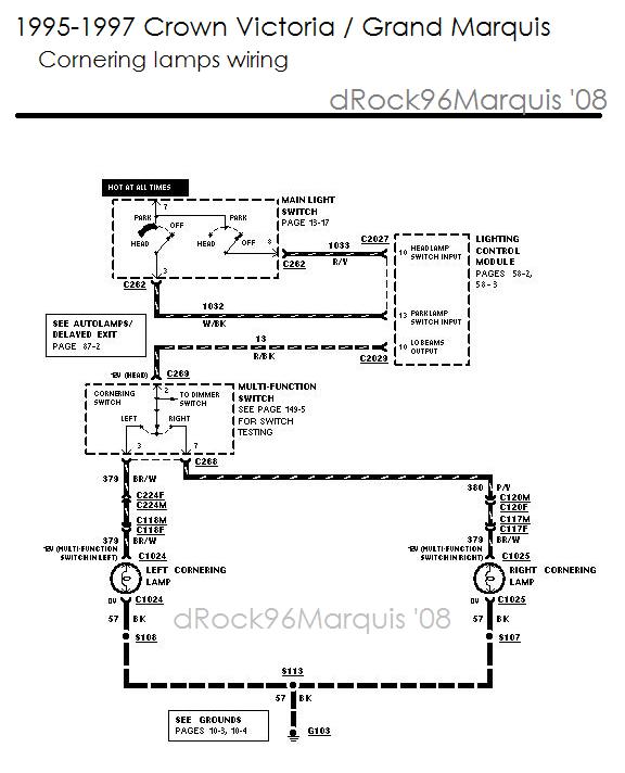1995-1997 
CV/GMQ cornering lamps