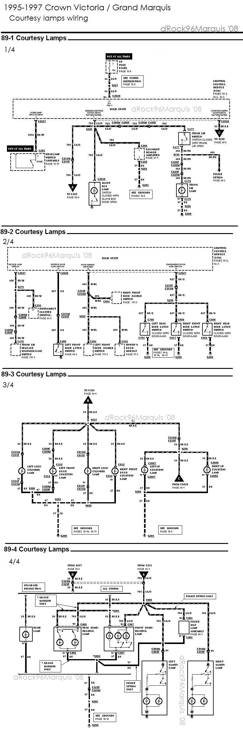 1995-1997 CV/GMQ courtesy lamps