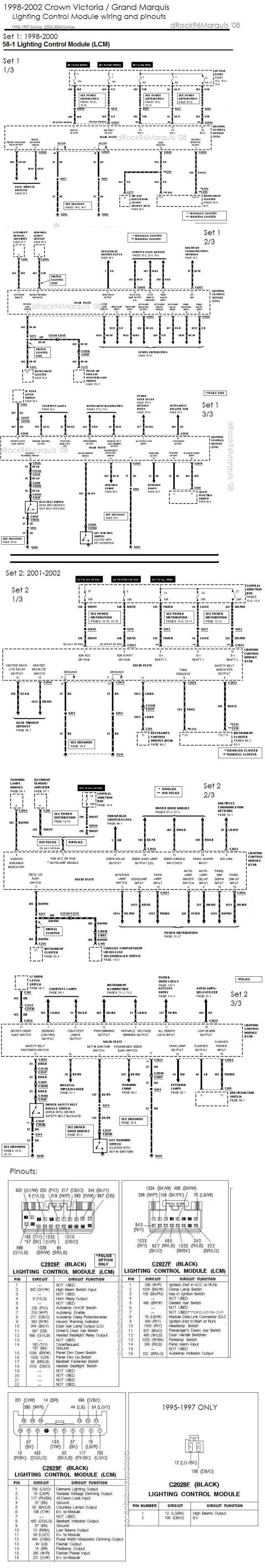 1996 Mercury Grand Marquis - 1998-2002 CV/GMQ LCM wiring and pinouts